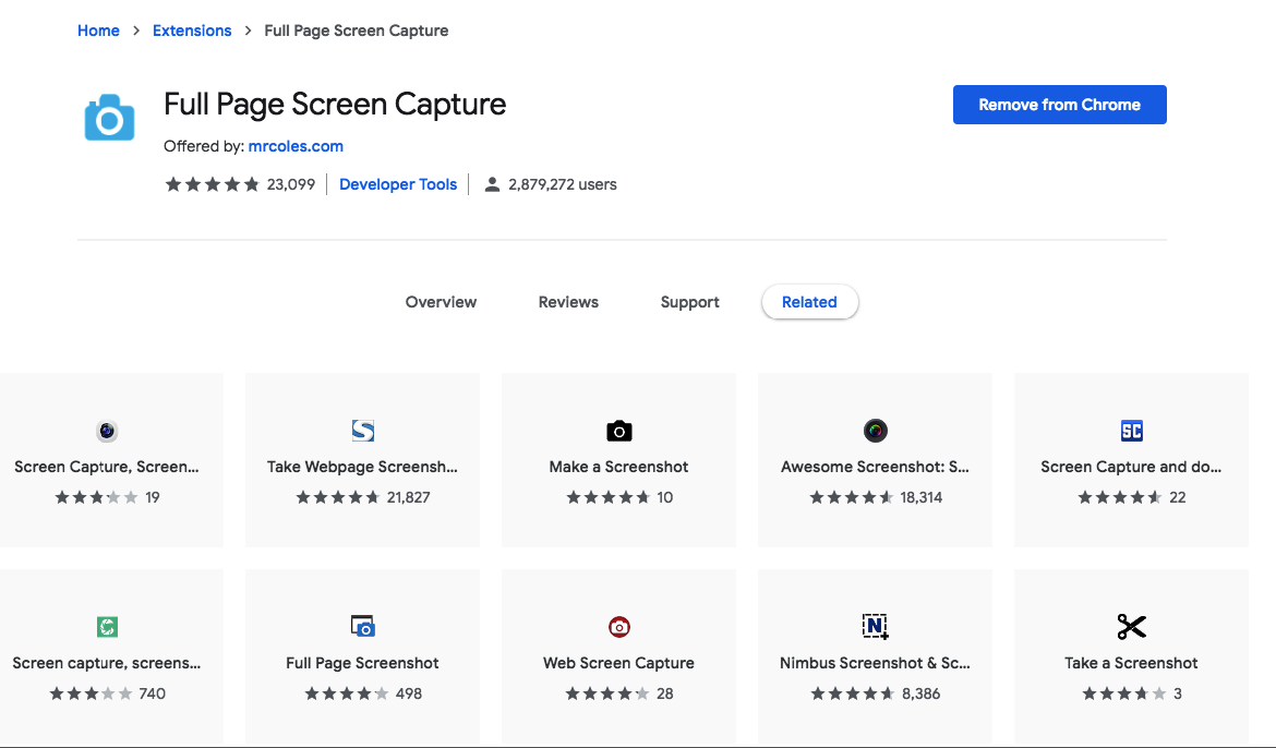 Screen Capture Website Review Extensions Screenshot Full Page Website | Catatan Choirrulloh