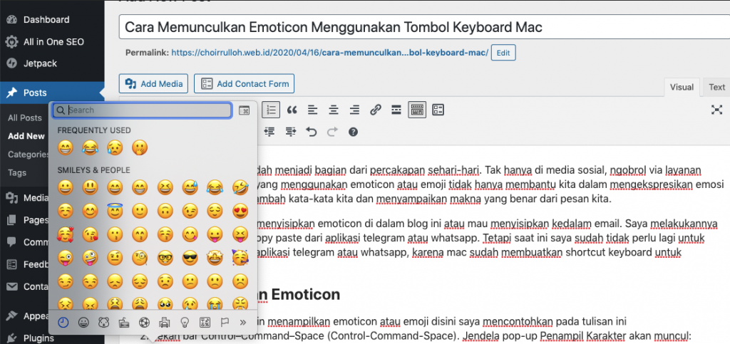 Cara Memunculkan Emoticon Menggunakan Tombol Keyboard Mac | Blog